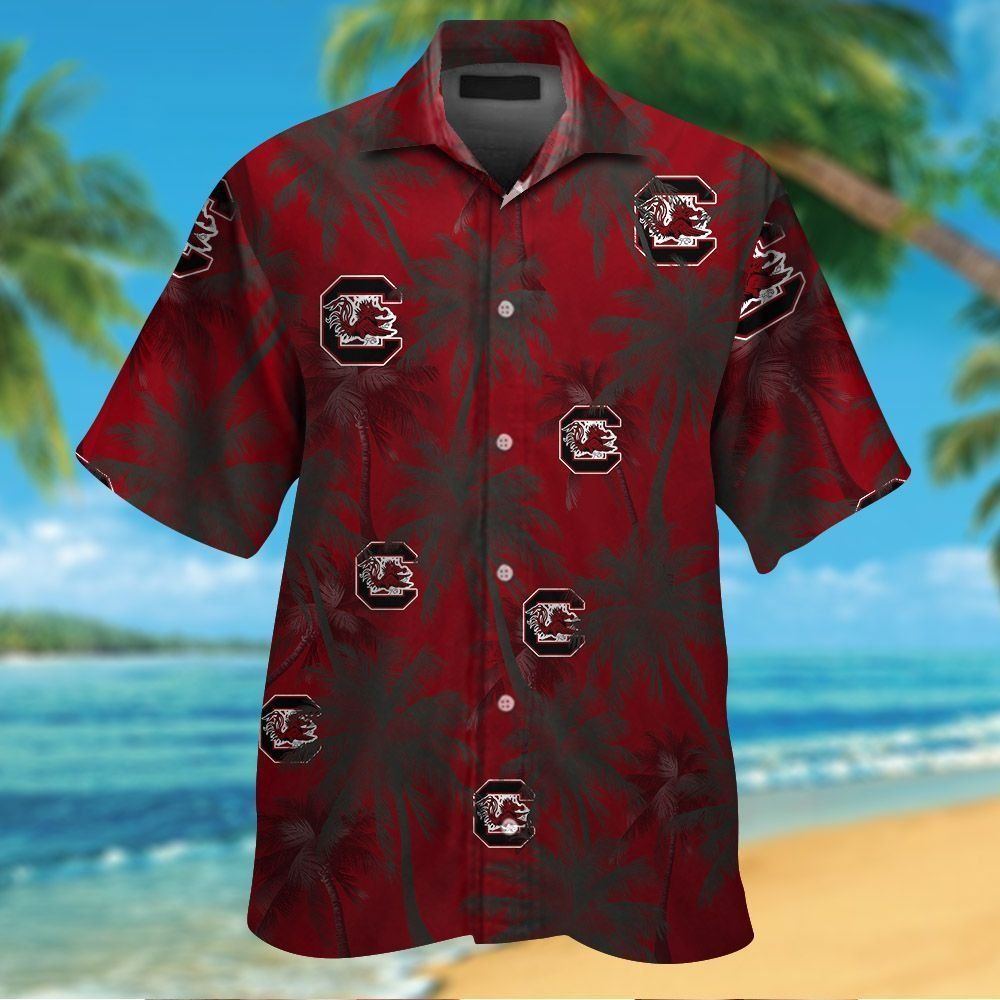 South Carolina Gamecocks Short Sleeve Button Up Tropical Hawaiian Shirt VER020