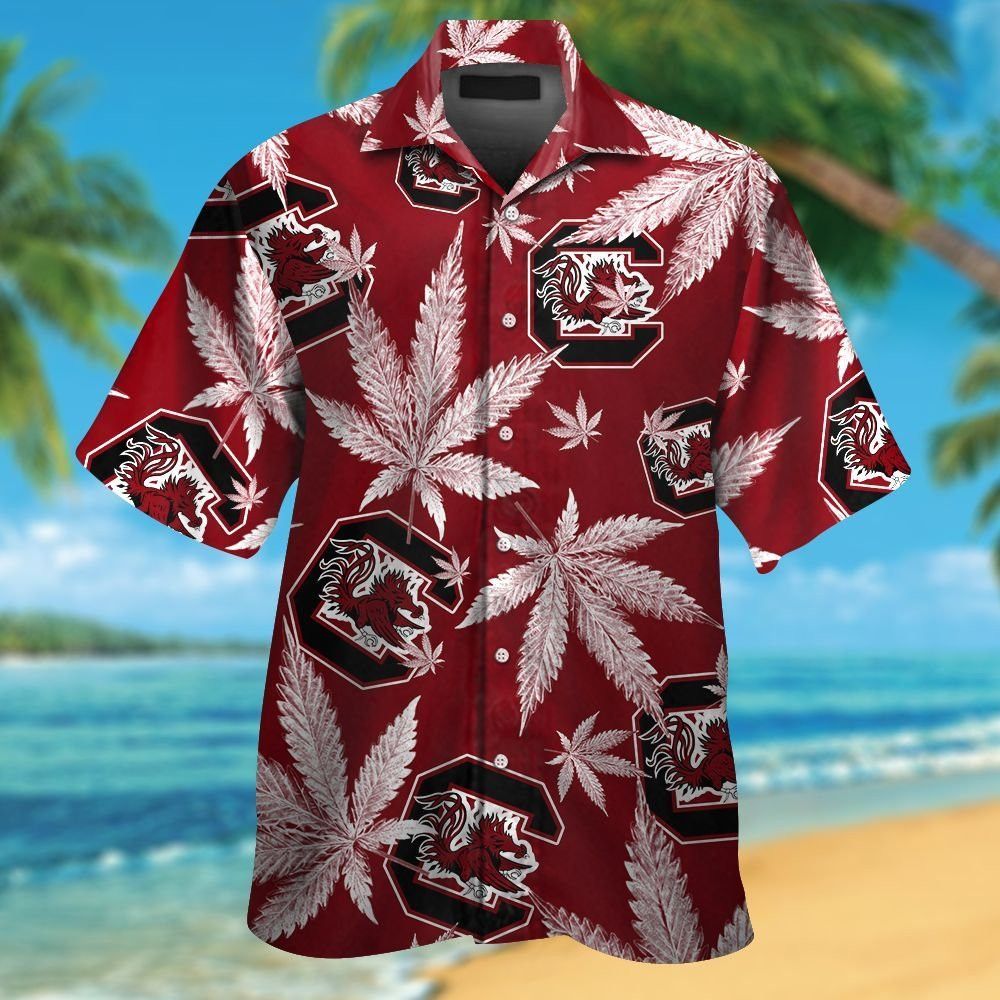 South Carolina Gamecocks Short Sleeve Button Up Tropical Hawaiian Shirt VER029