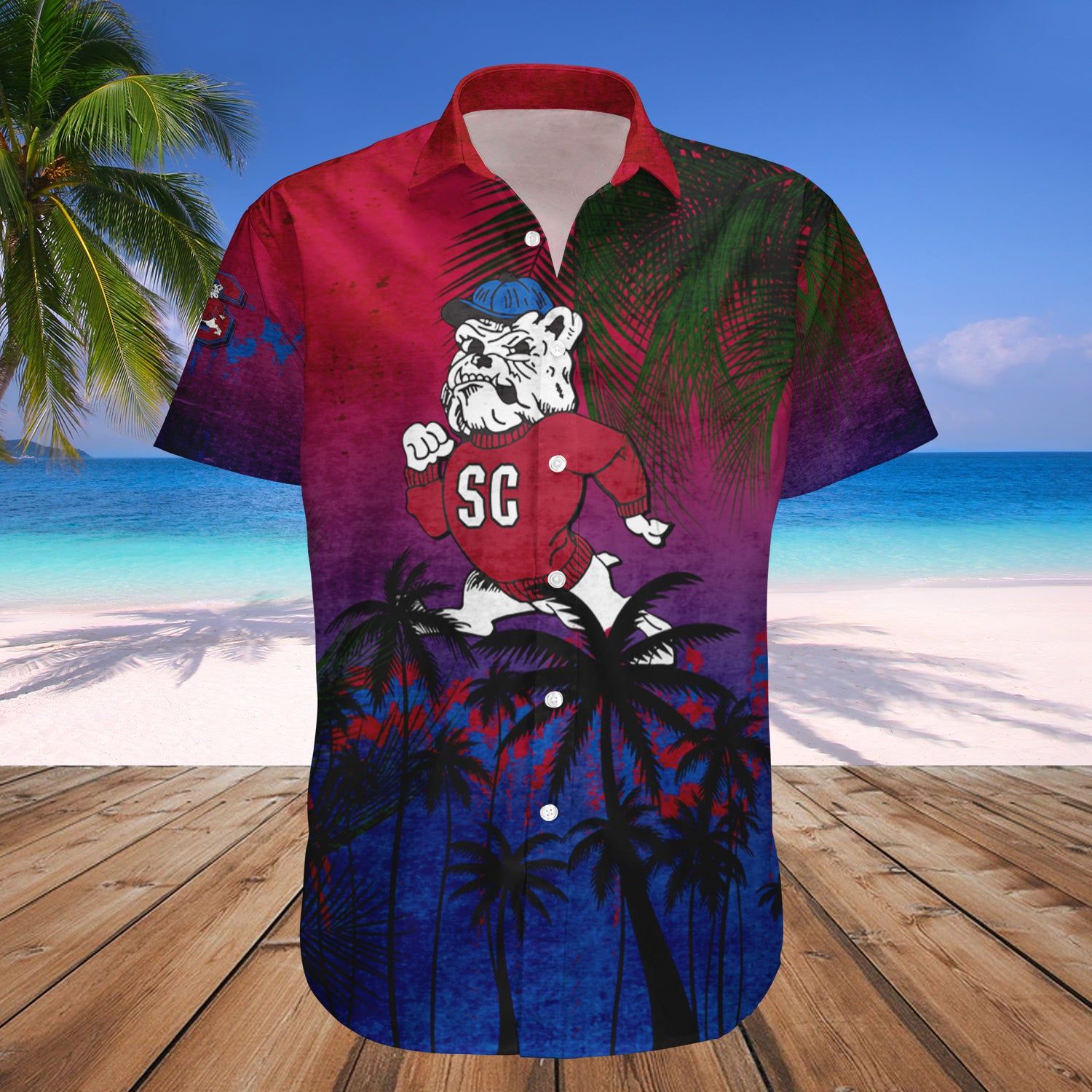 South Carolina State Bulldogs Hawaii Shirt Coconut Tree Tropical Grunge – NCAA