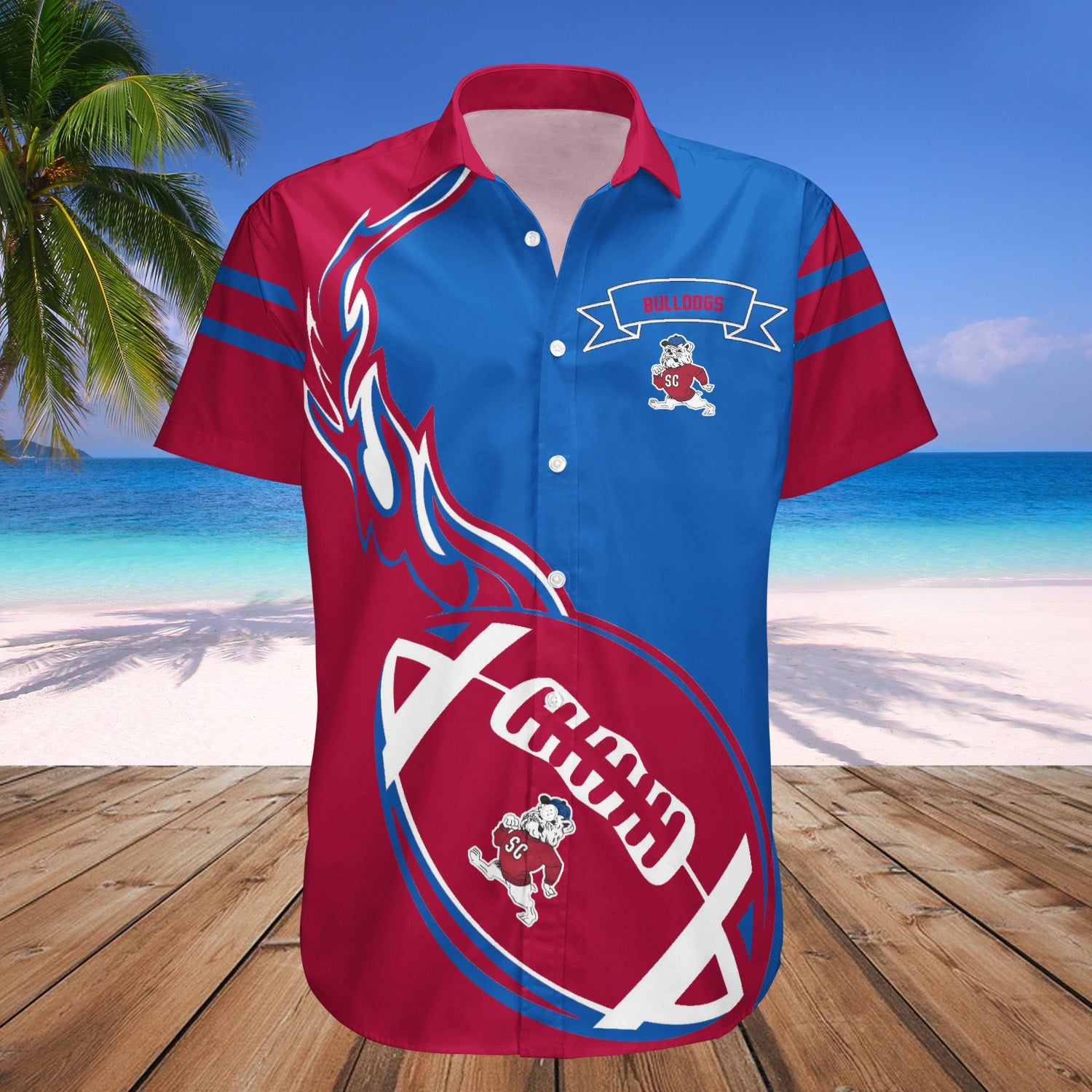 South Carolina State Bulldogs Hawaii Shirt Flame Ball – NCAA