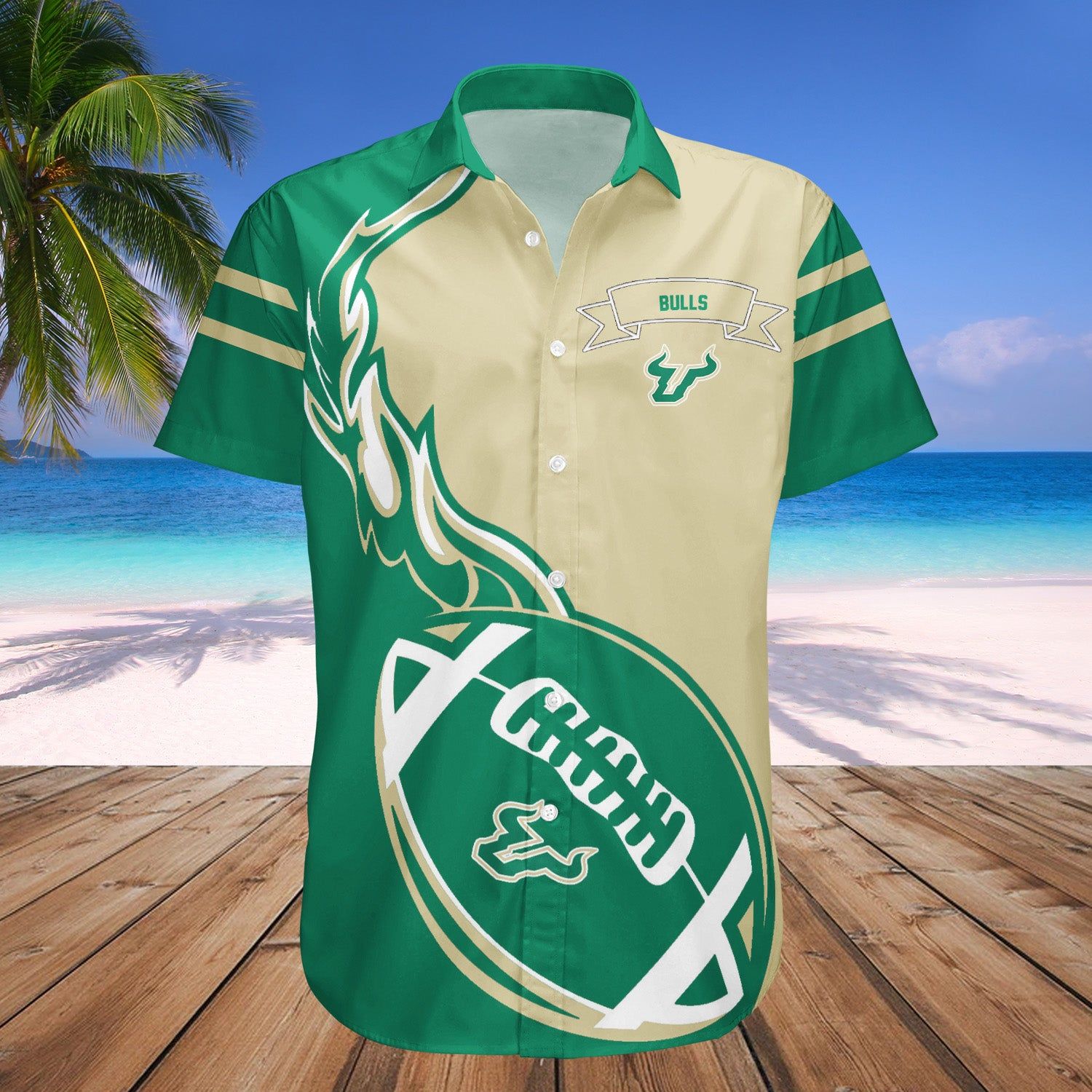 South Florida Bulls Hawaii Shirt Flame Ball – NCAA