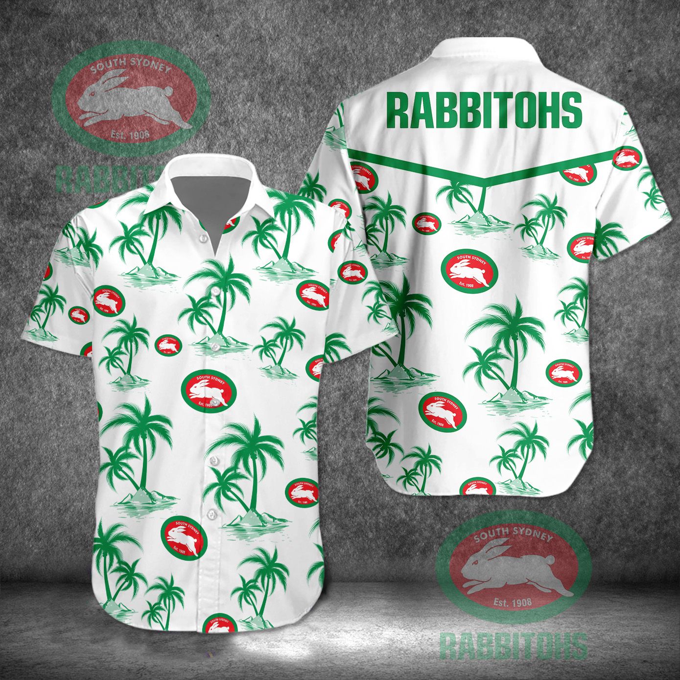 South Sydney Rabbitohs NRL Hawaiian Fan Shirt Champion Style