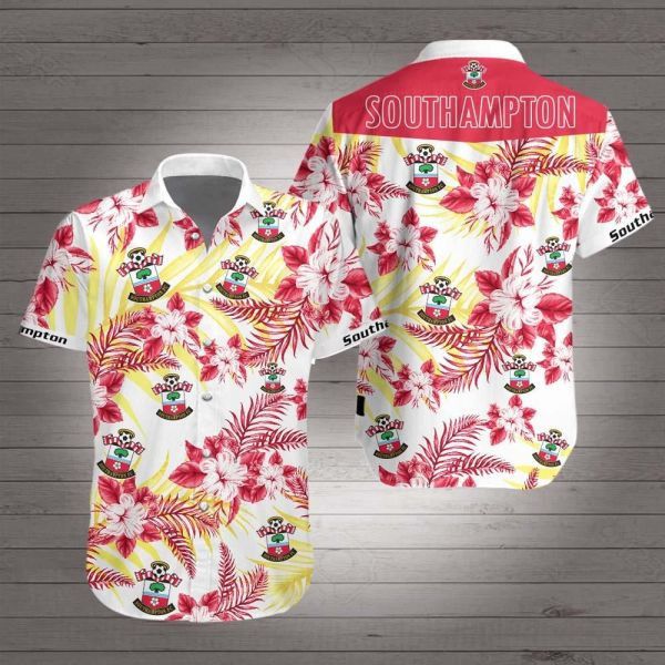 Southampton Fc Flower Tropical Hawaiian Shirt