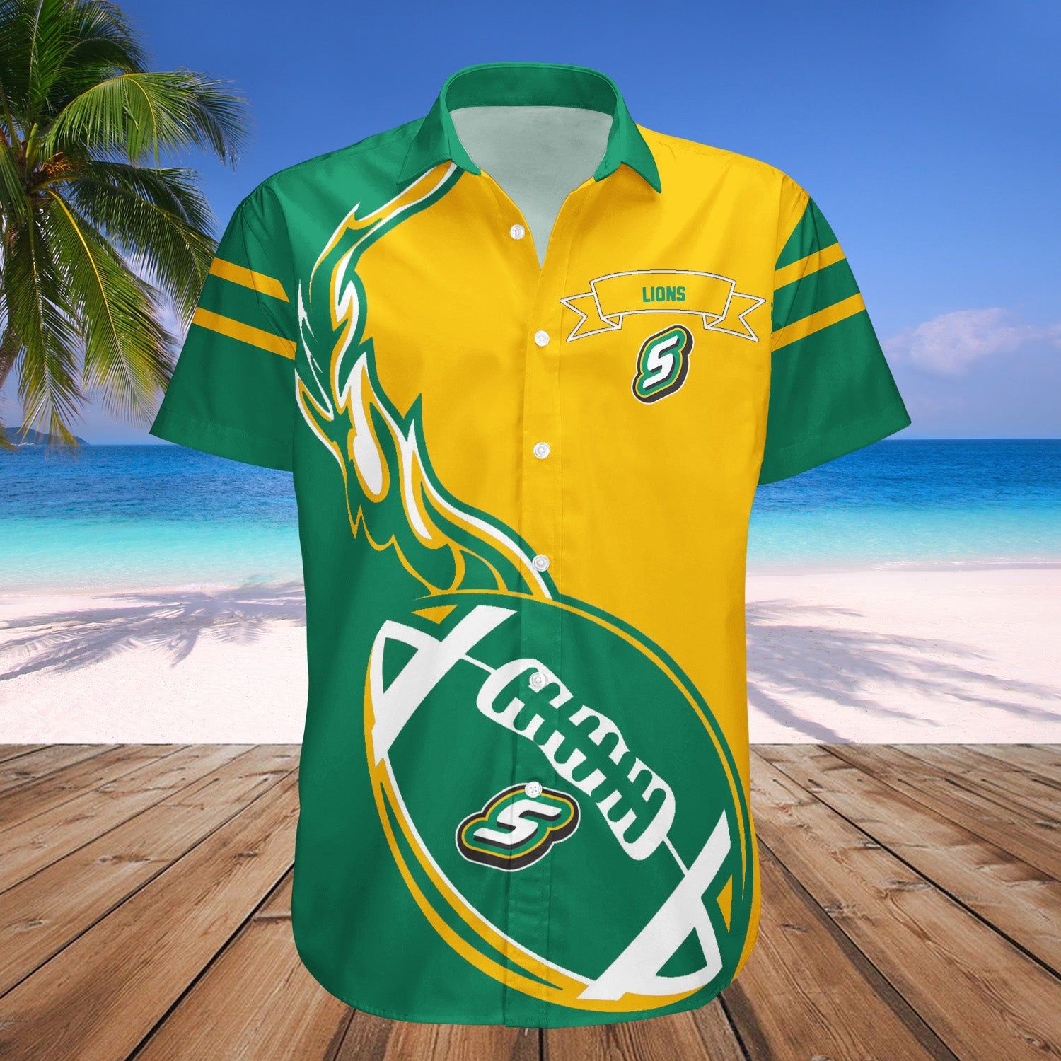 Southeastern Louisiana Lions Hawaii Shirt Flame Ball – NCAA