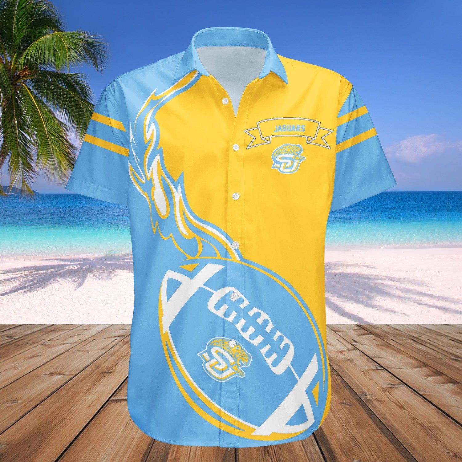 Southern Jaguars Hawaii Shirt Flame Ball – NCAA