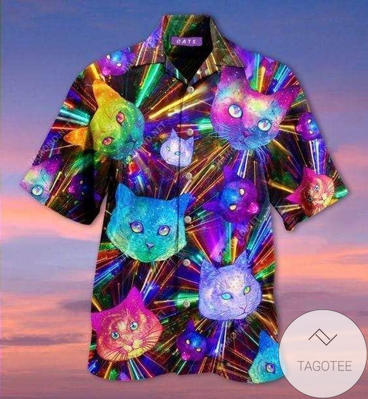 Space Cat Evolution Design Hawaiian Shirt Elegance Tropical Exclusive