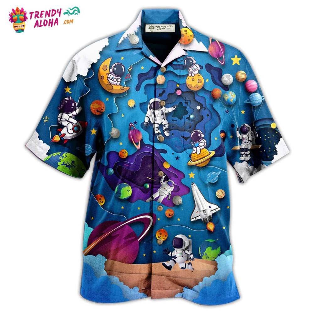 Spaceship Fly To Galaxy Hawaiian Shirt – Trendy Aloha