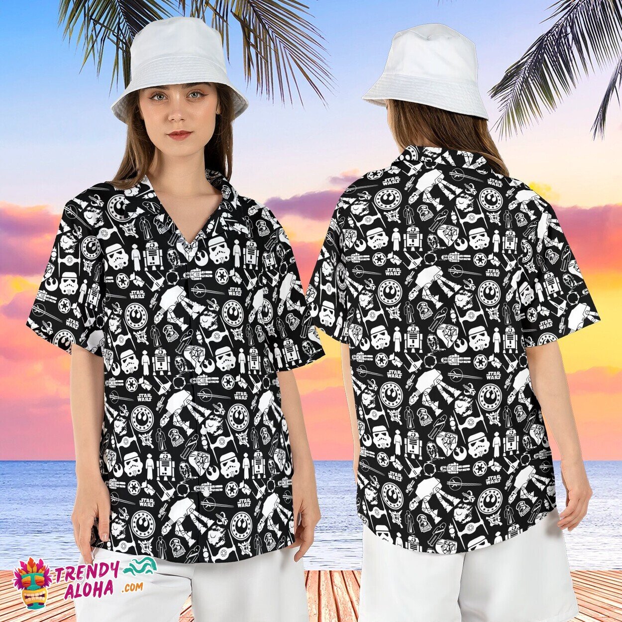 Spaceship Star Wars Galaxy Edge Mandalorian Beach Summer Shirt