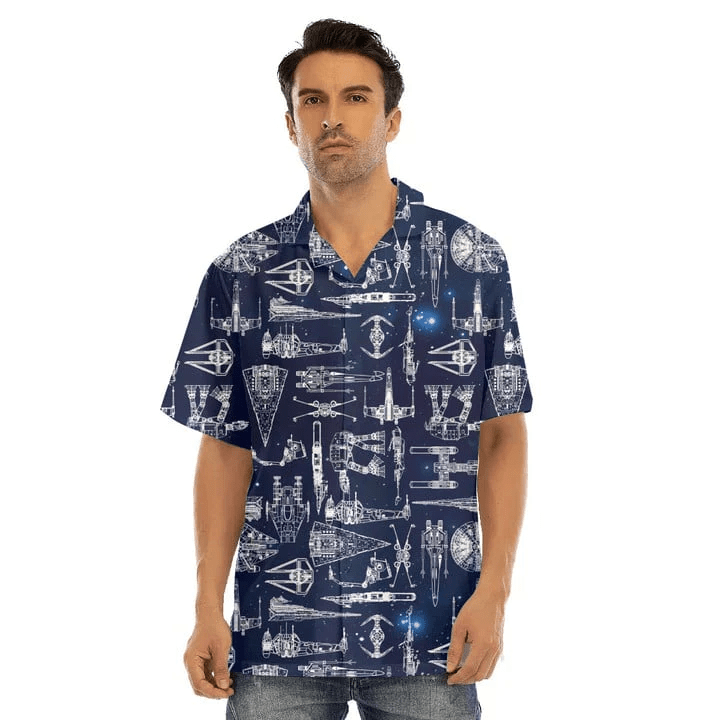 Spaceship Trendy Hawaiian Shirt