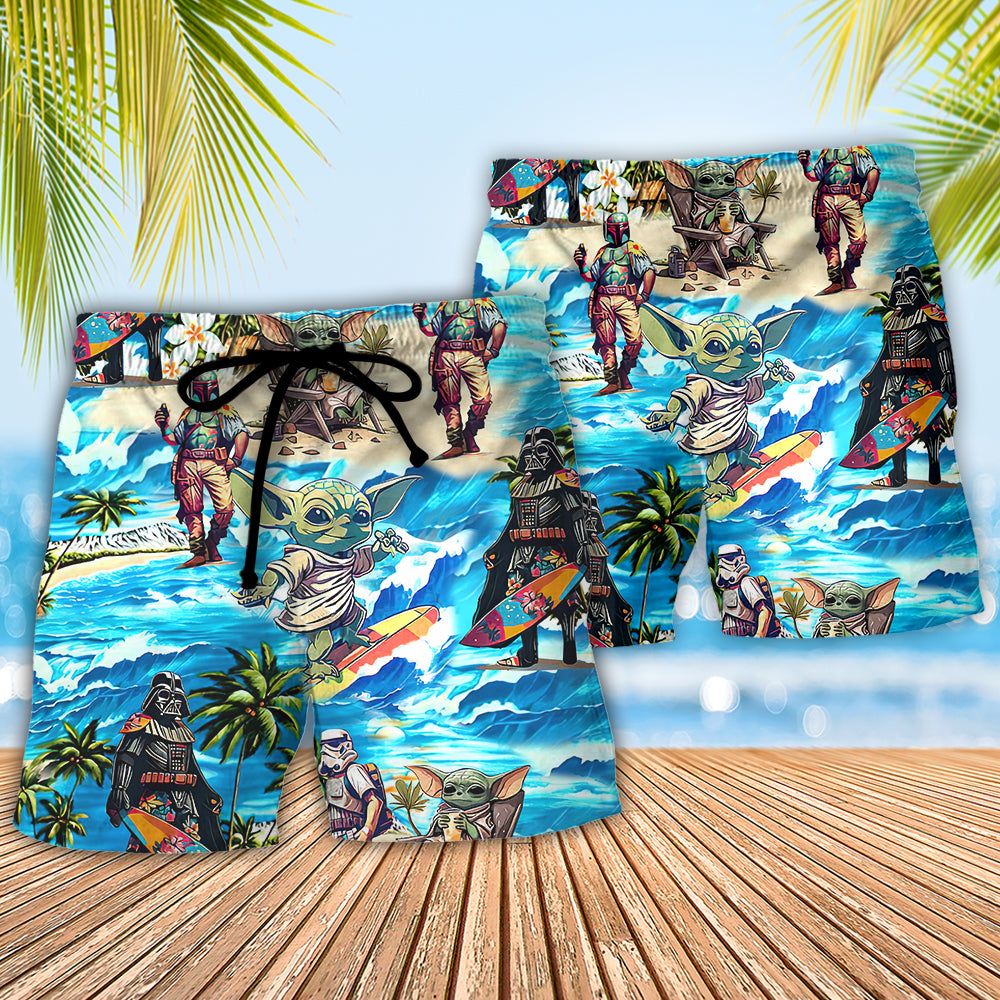 Special Starwars Surfing Trendy Aloha Hawaiian Beach Shorts