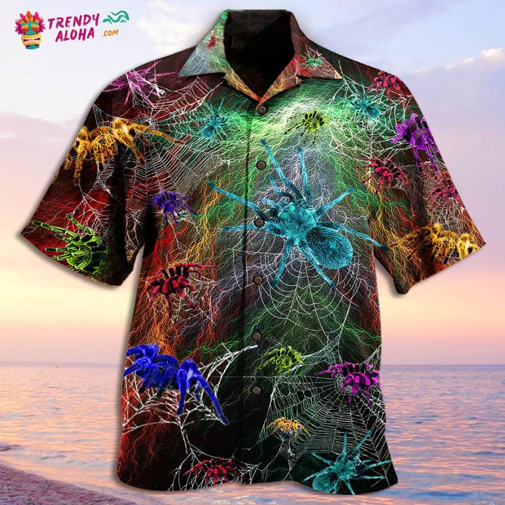 Spider Color Love Animals Hawaiian Shirt – Trendy Aloha