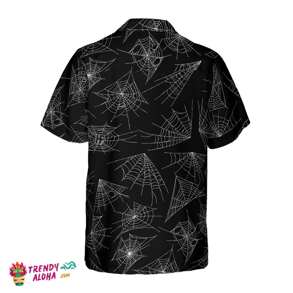 Spider Web Goth Hawaiian Shirt