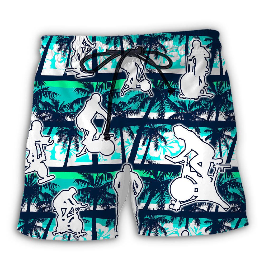 Spin Class Play Lover Tropical Trendy Aloha Hawaiian Beach Shorts Spin Class Play Lover Tropical Trendy Aloha Hawaiian Beach Shorts
