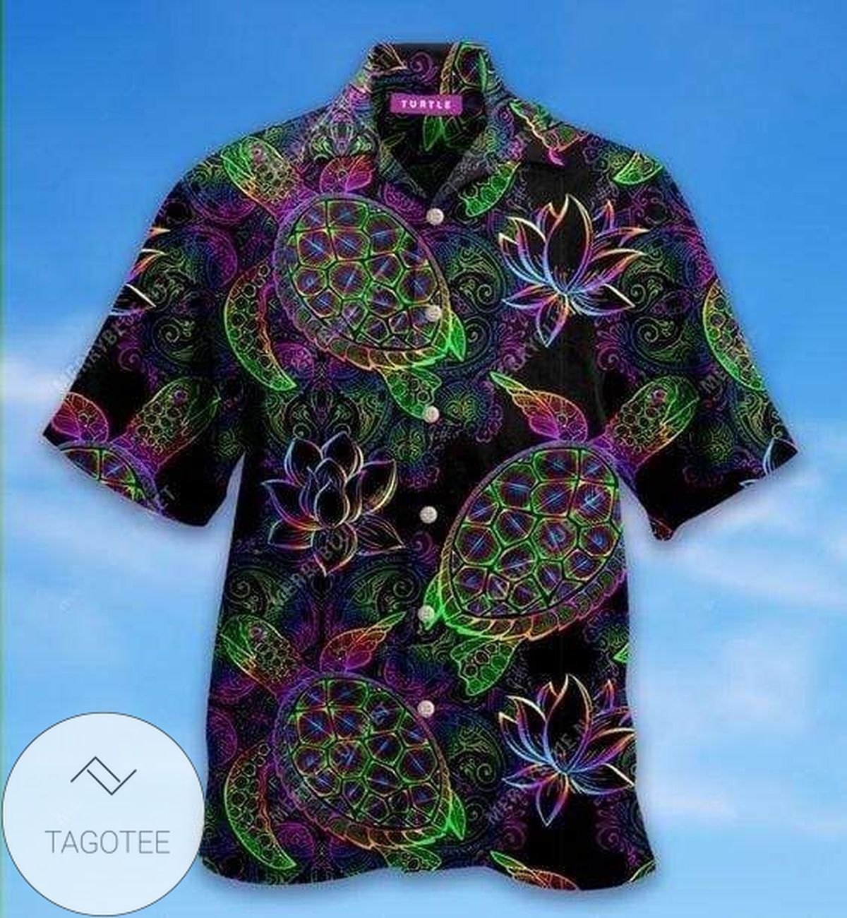 Spiritual and Symbolic Turtle Mandala Decorates Hawaiian Shirt