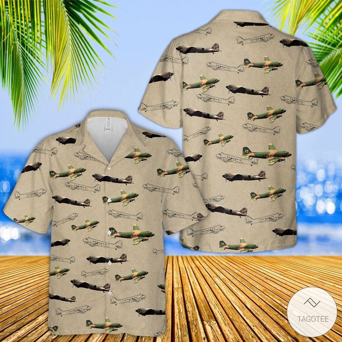 Spooky Douglas Unique Design Hawaiian Shirt Air Force Enthusiast Series