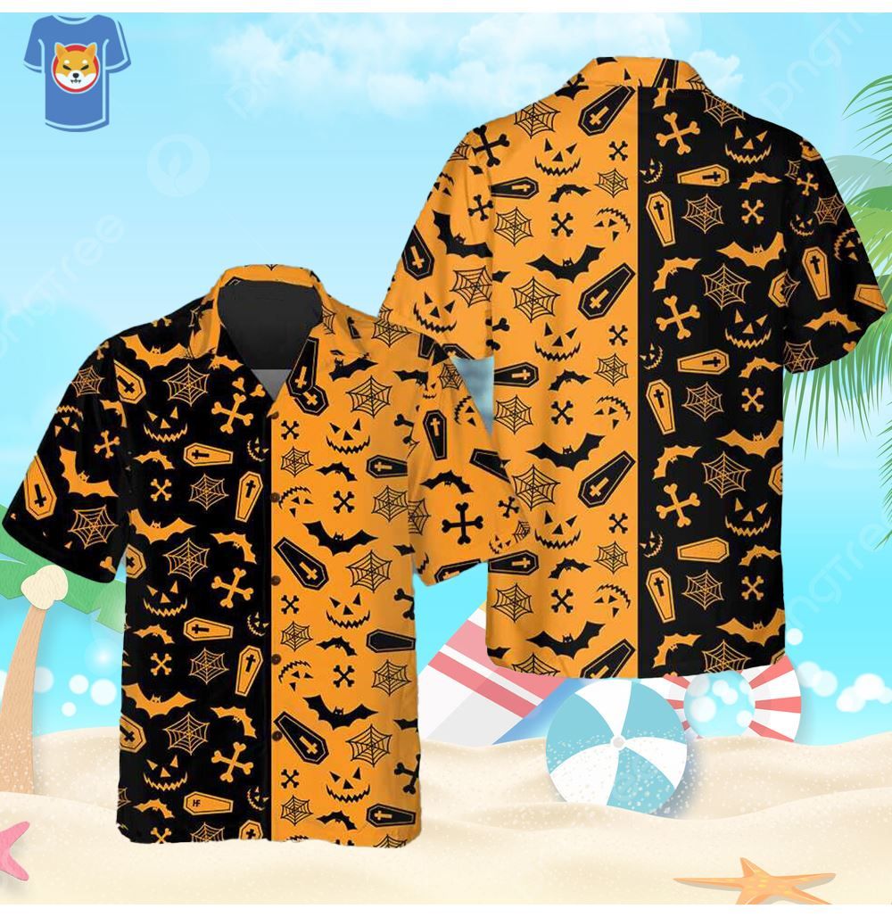 Spooky Halloween Ghost Coffin Halloween Gift Hawaiian Shirt