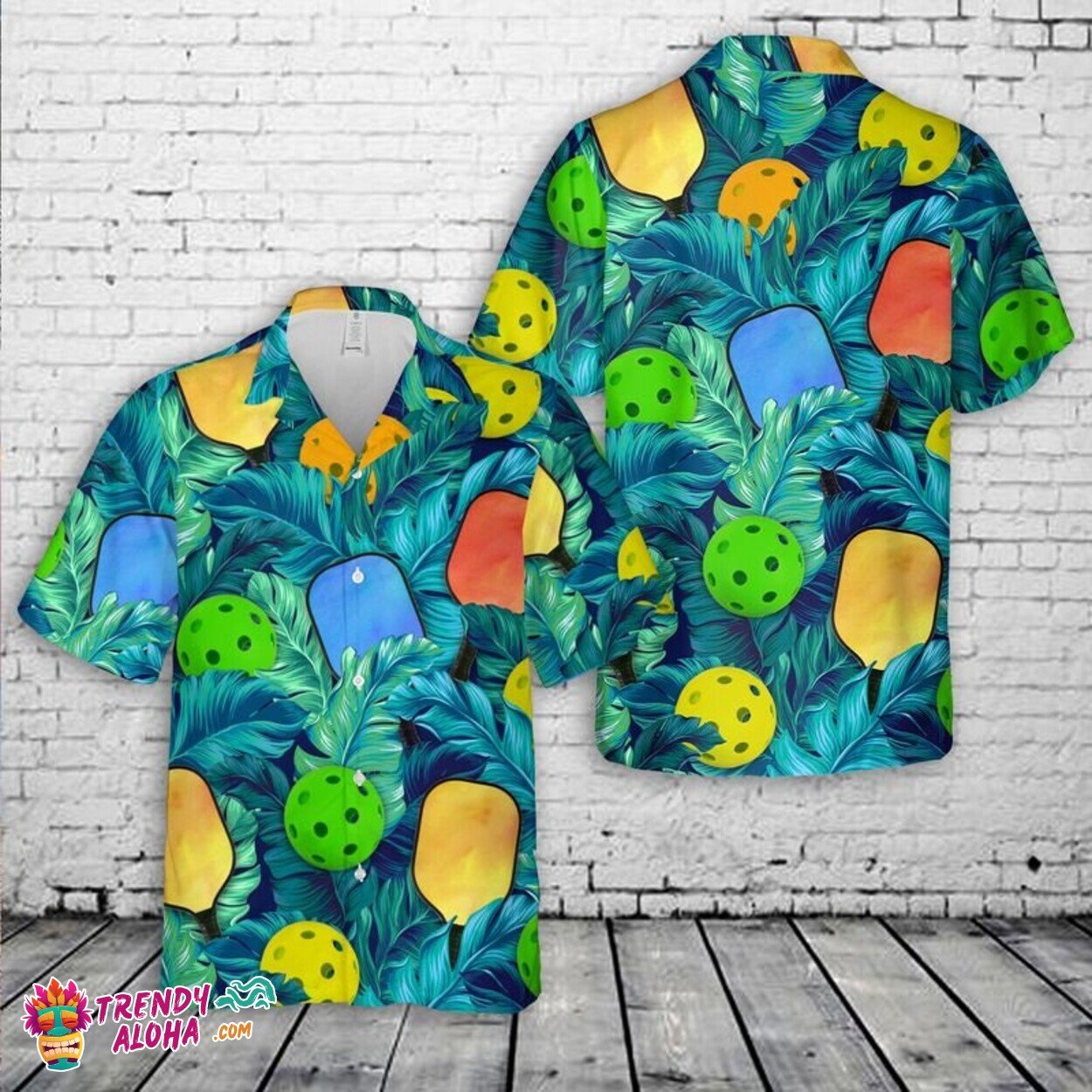 Sports Dad Father’s Day Gift with Pickleball Player Hawaiian Shirt