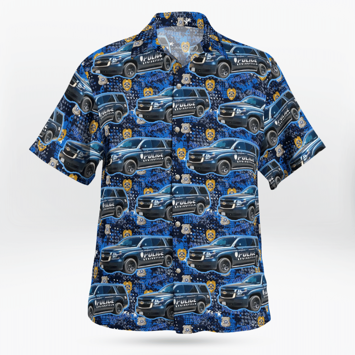 Springfield Police Department Badge Hawaiian Shirt – Colorado Edition