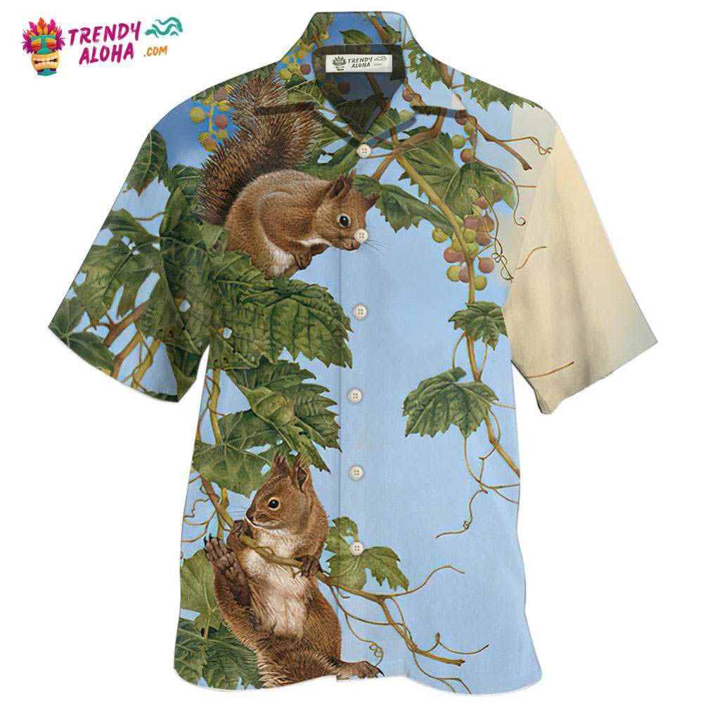 Squirrel Tree Climbing Hawaiian Shirt – Trendy Aloha Squirrel Tree Climbing Hawaiian Shirt – Trendy Aloha