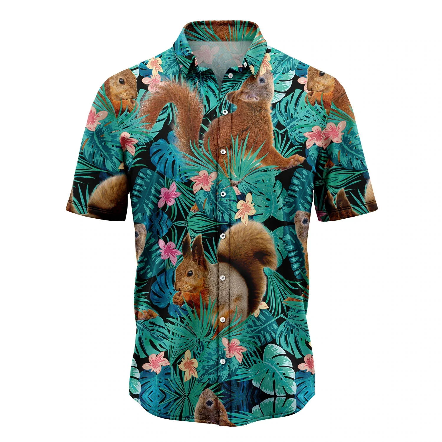 Squirrels Tropical Hawaii Shirt, Summer Trendy Hawaiian Shirts For Men, Women Aloha Beach Shirt