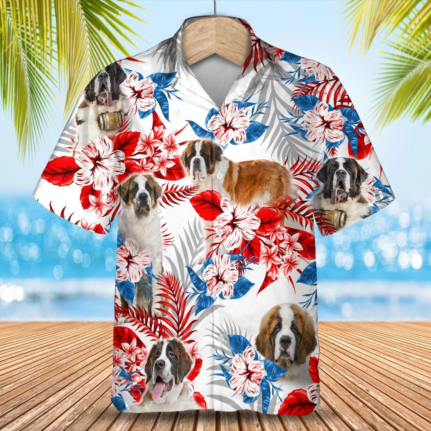 St Bernard Trendy Hawaiian Shirt – Gift For Summer, Summer Aloha Shirt, Trendy Hawaiian Shirt For Men And Women