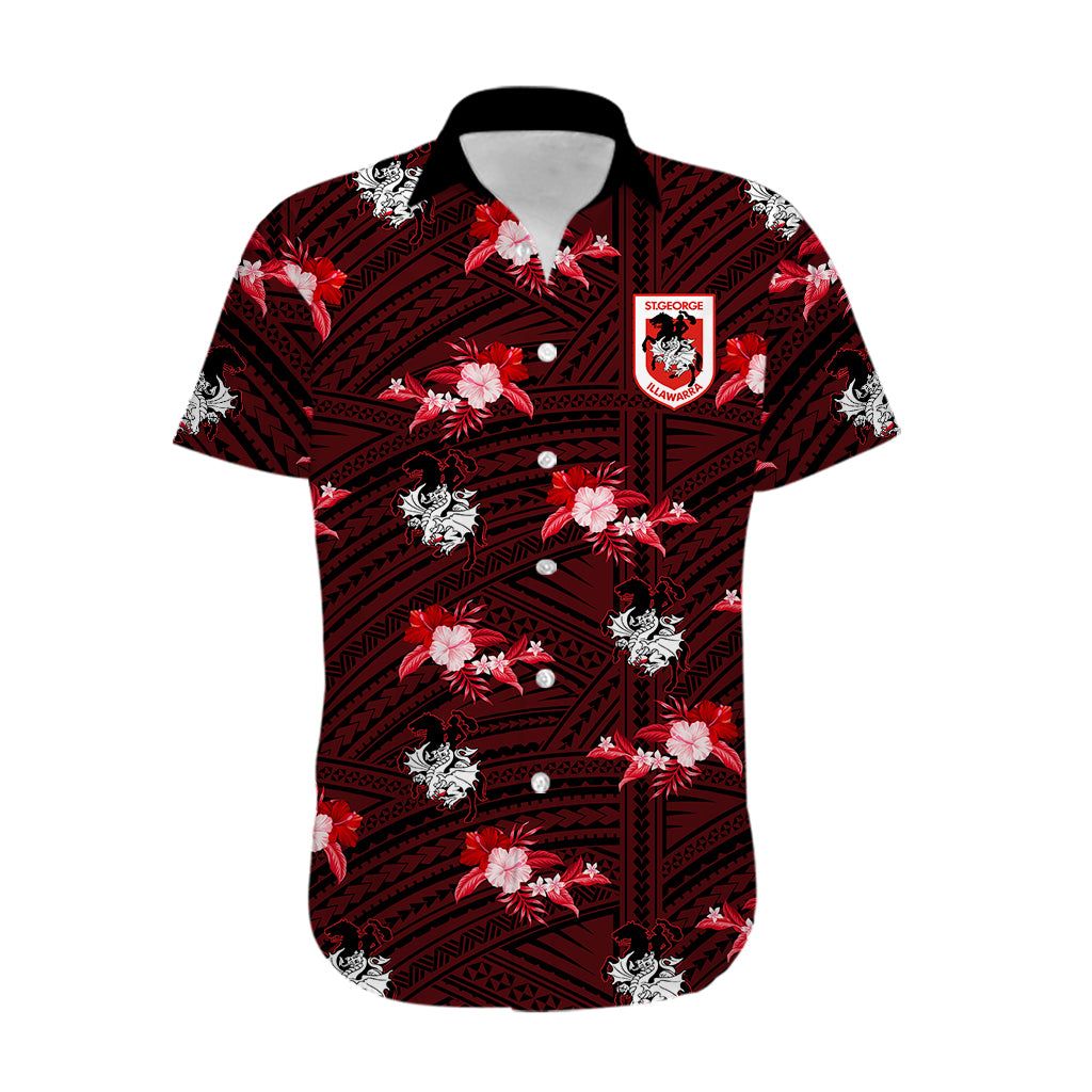 St George Dragons 2023 NRL Hawaiian Personalized Fire Dance Tee