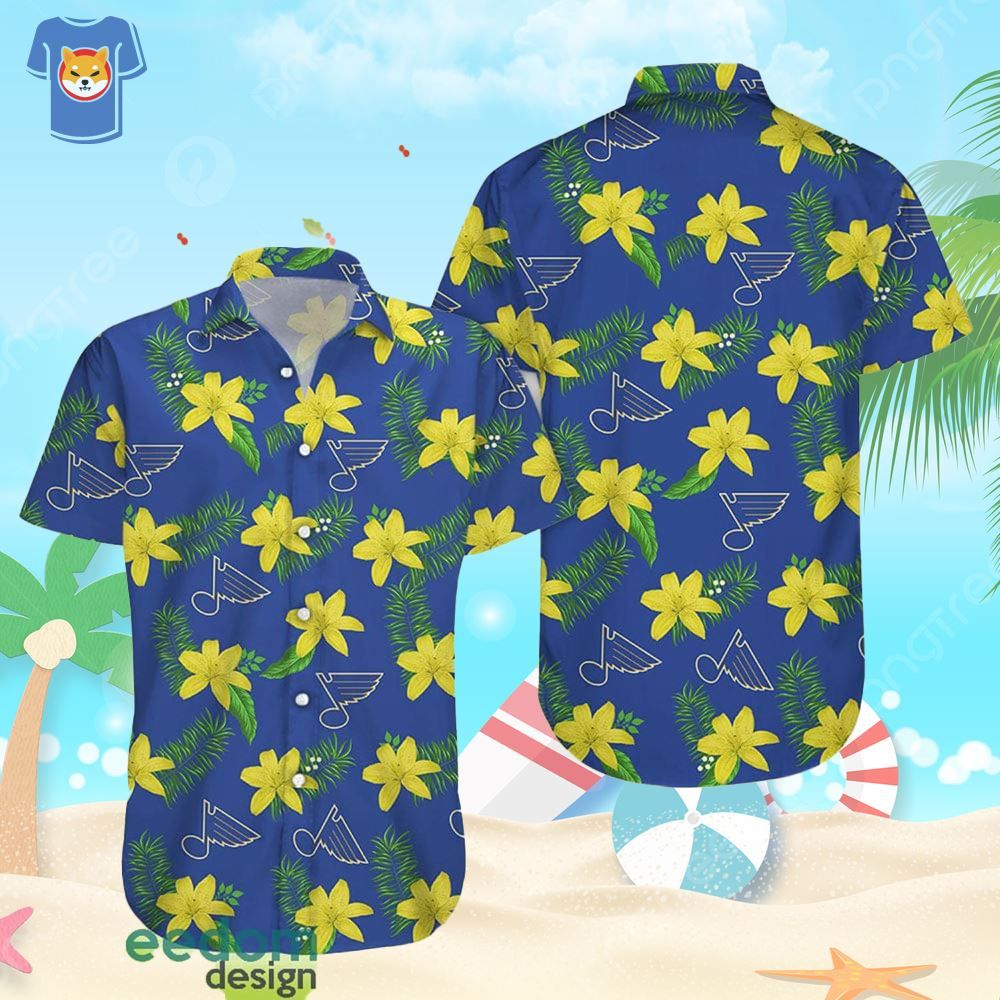 St Louis Blues Aloha Beach Gift Hawaiian Shirt For Men And Women
