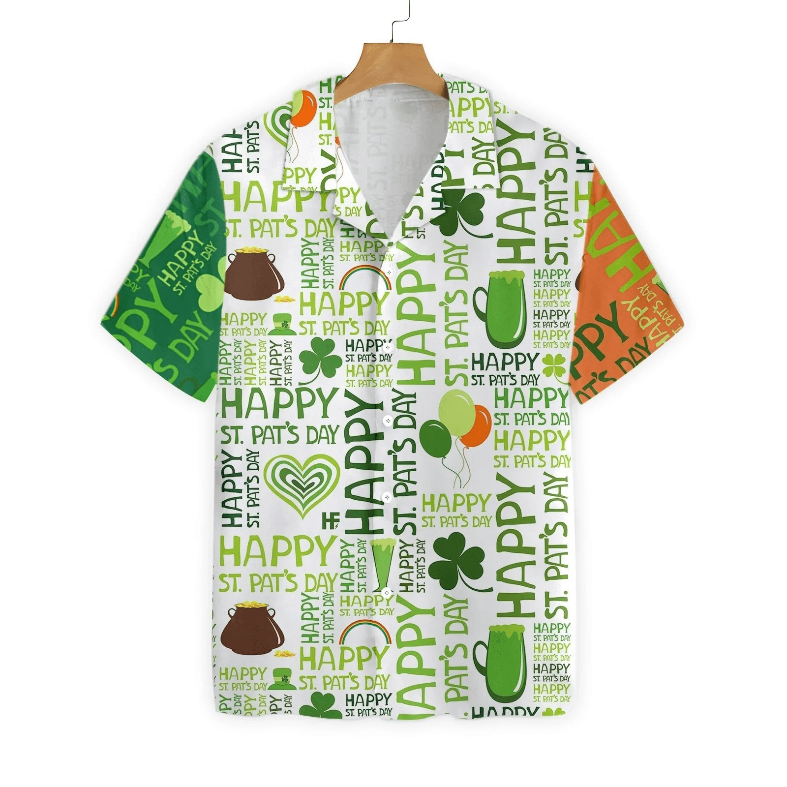 St Patricks Day Hawaii Shirt Happy Saint Patricks Day Words Aloha Shirt St Patricks Day Hawaiian Shirt