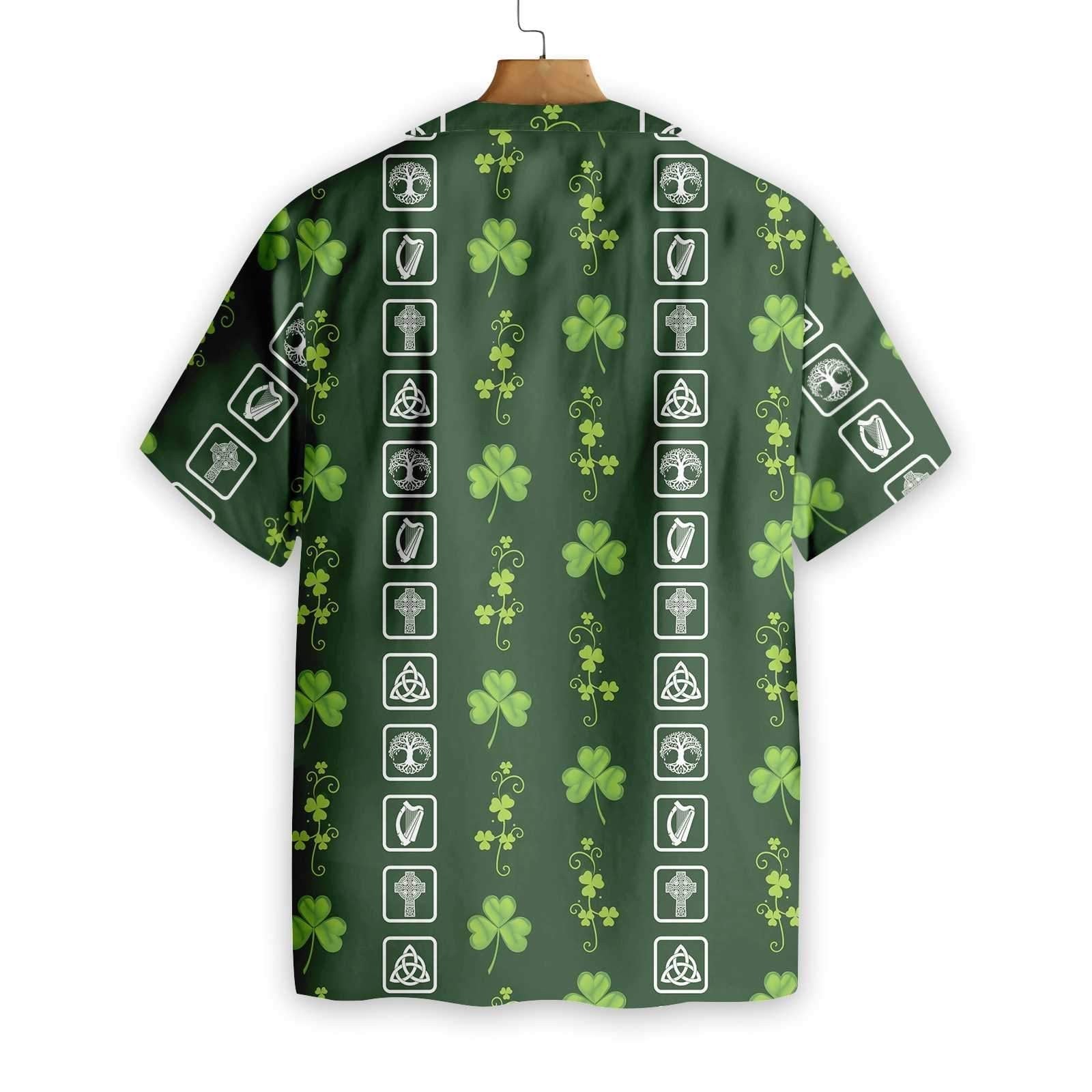 St Patrick’s Day Hawaii Shirt Irish Symbol St Patrick’s Day Aloha Shirt St Patrick’s Day Shirt