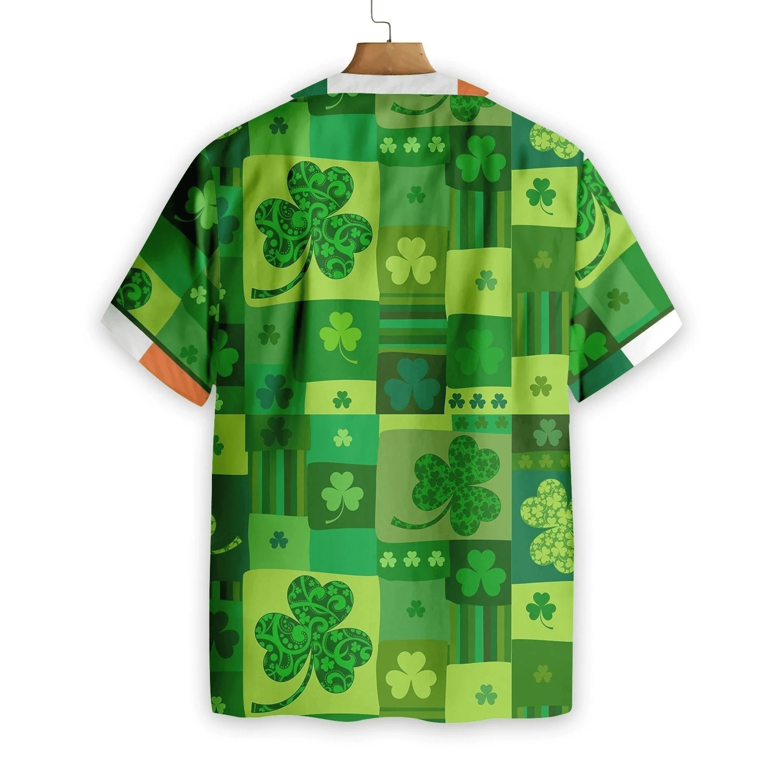 St Patrick’s Day Hawaii Shirt Lucky Four Leaf Clover Pattern Aloha Shirt St Patrick’s Day Trendy Hawaiian Shirt