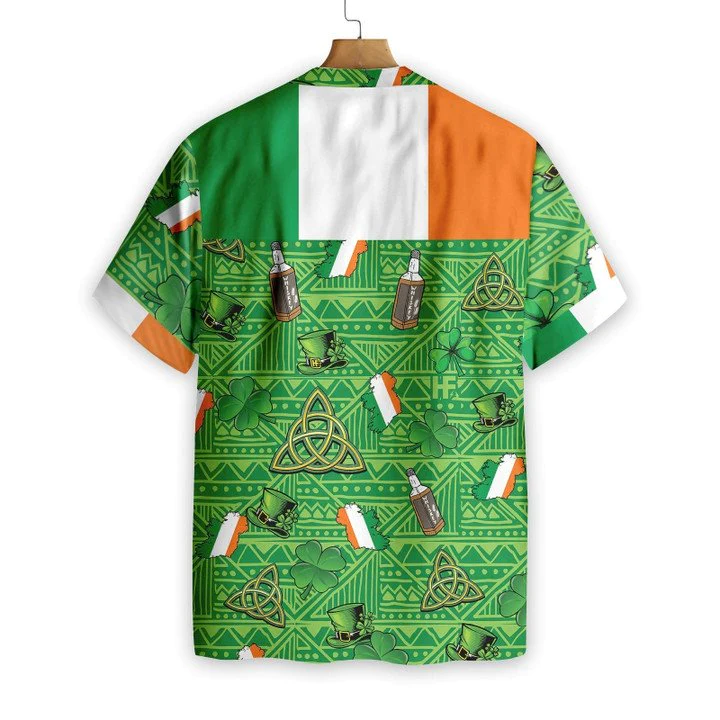 St Patrick’s Day Hawaii Shirt Wine Celtic Knot Irish Flag Green Aloha Shirt St Patrick’s Day Trendy Hawaiian Shirt