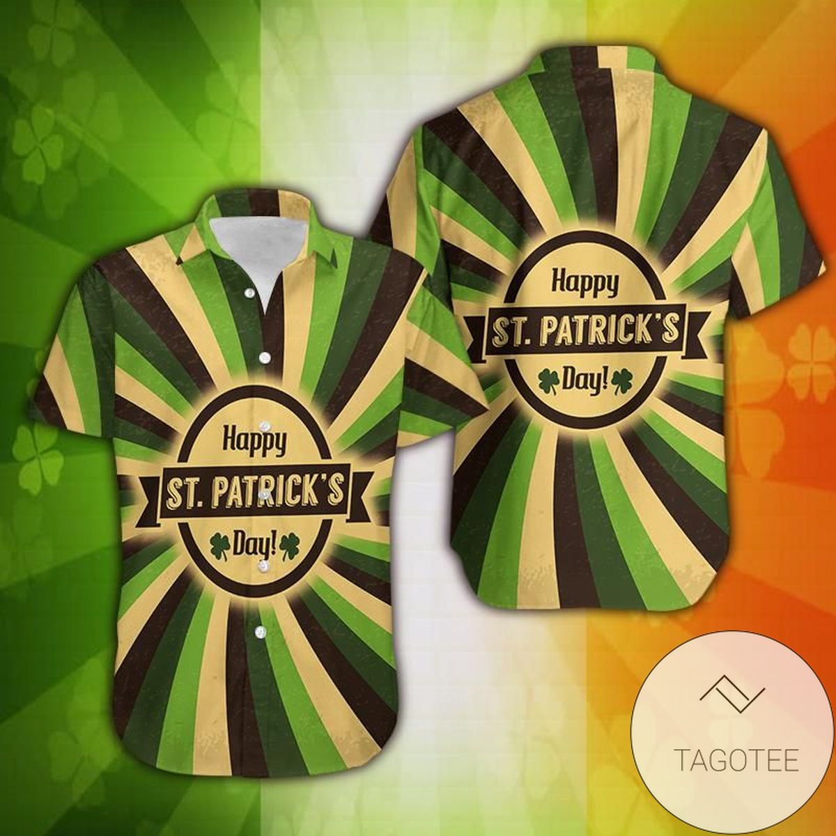 St Patricks Day Irish Vintage Design Hawaiian Shirt Elegance Tropical