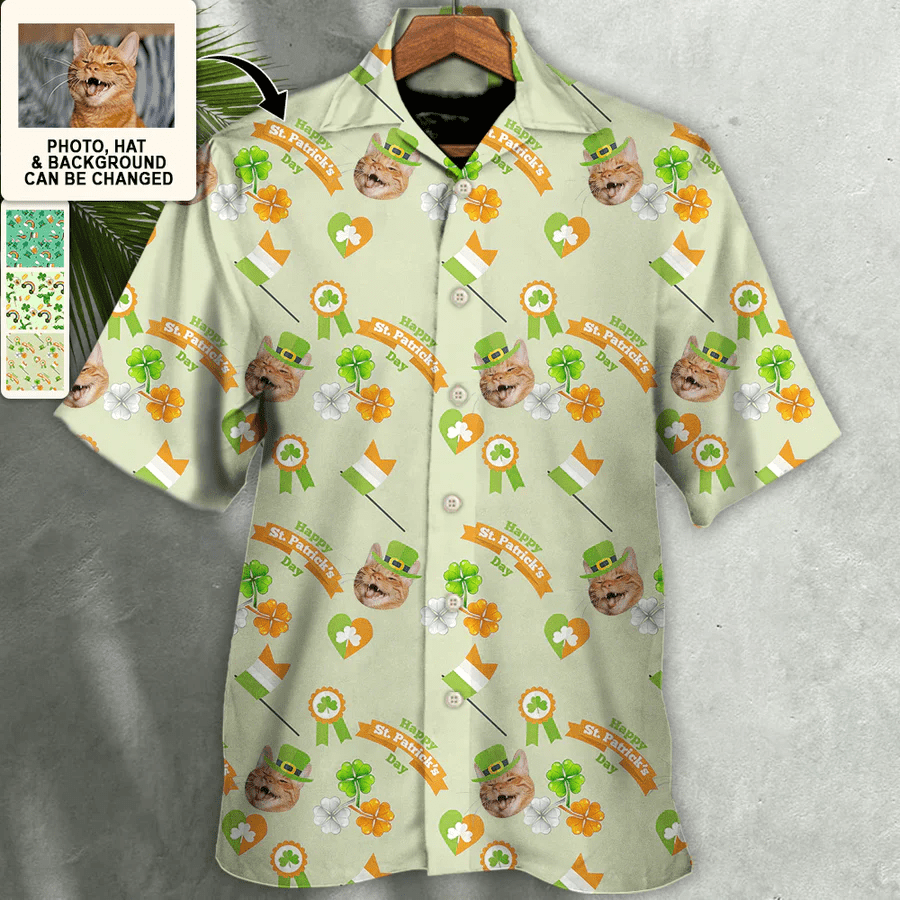 St Patrick’s Day Love The Day Went Custom Photo – Trendy Hawaiian Shirt – Personalized Photo Gifts