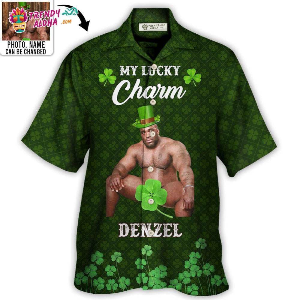 St Patrick’S Day My Lucky Charm Custom Photo Personalized – Hawaiian Shirt – Personalized Photo Gifts Hawaiian Shirt – Trendy Aloha