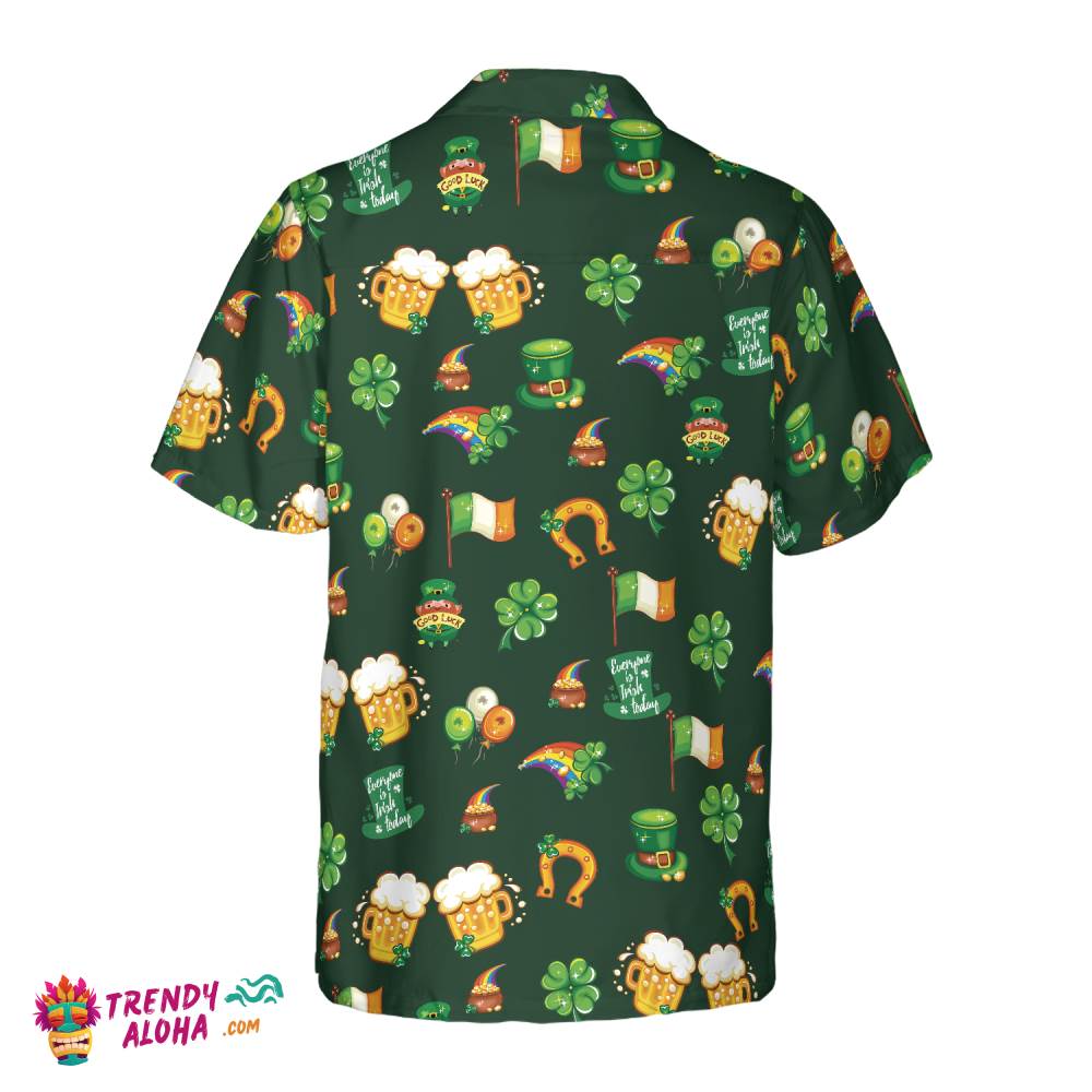 St Patrick’s Day Symbol Seamless Pattern Hawaiian Shirt