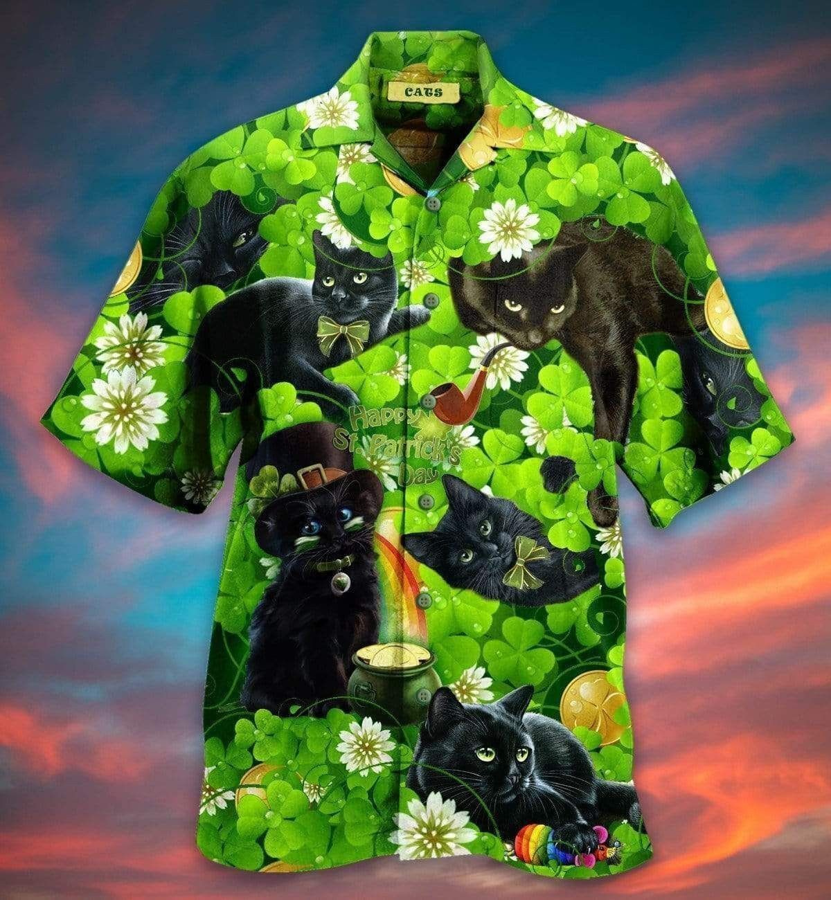 St Patrick’s Day Trendy Hawaiian Shirt For Men, Shamrock Shirt, Irish Trendy Hawaiian Shirt