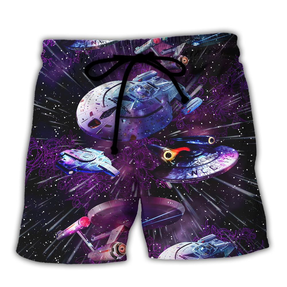 St Starships St Trendy Aloha Hawaiian Beach Shorts