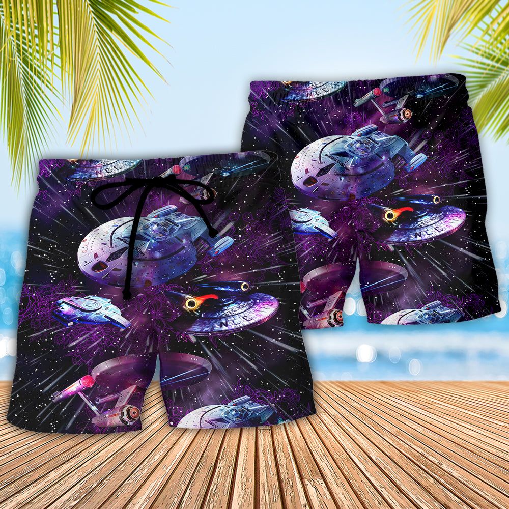 St Starships St Trendy Aloha Hawaiian Beach Shorts