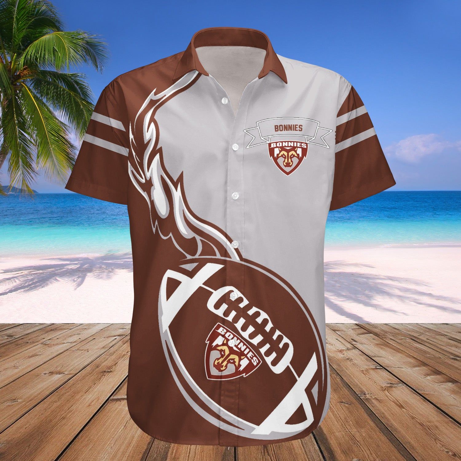 St. Bonaventure Bonnies Hawaii Shirt Flame Ball – NCAA