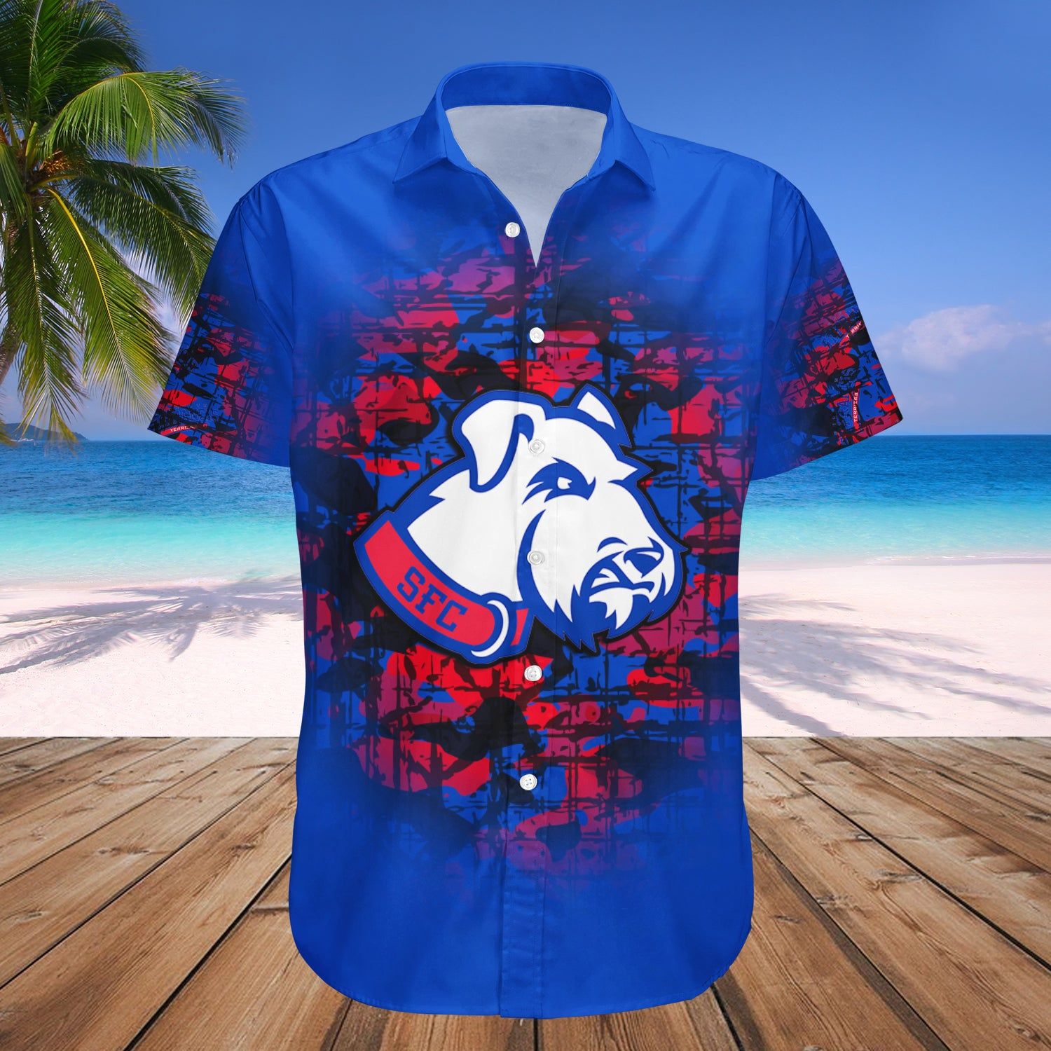 St. Francis Brooklyn Terriers Hawaii Shirt Camouflage Vintage – NCAA
