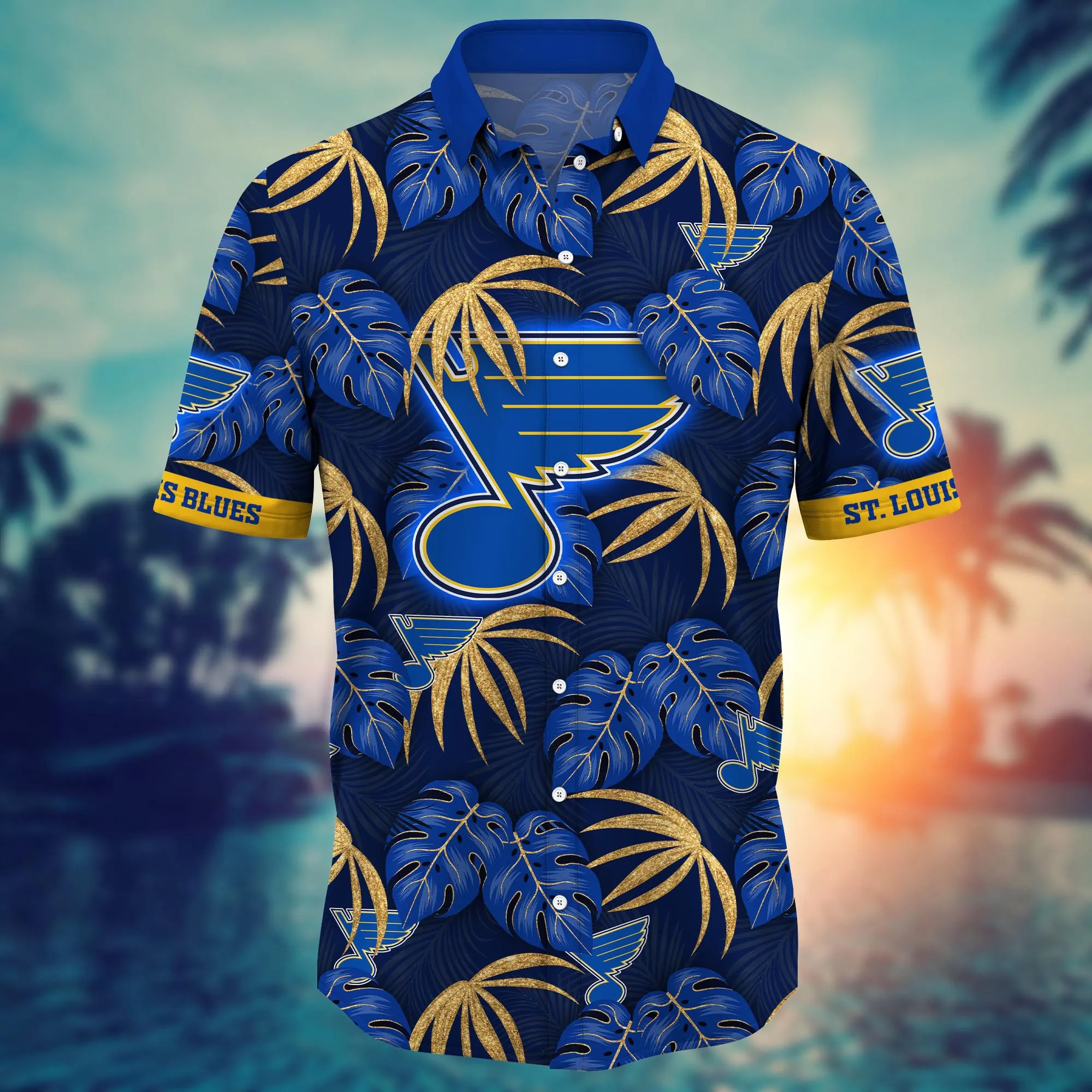 St. Louis Blues NHL Hawaiian Shirt Beach Time Aloha Shirt