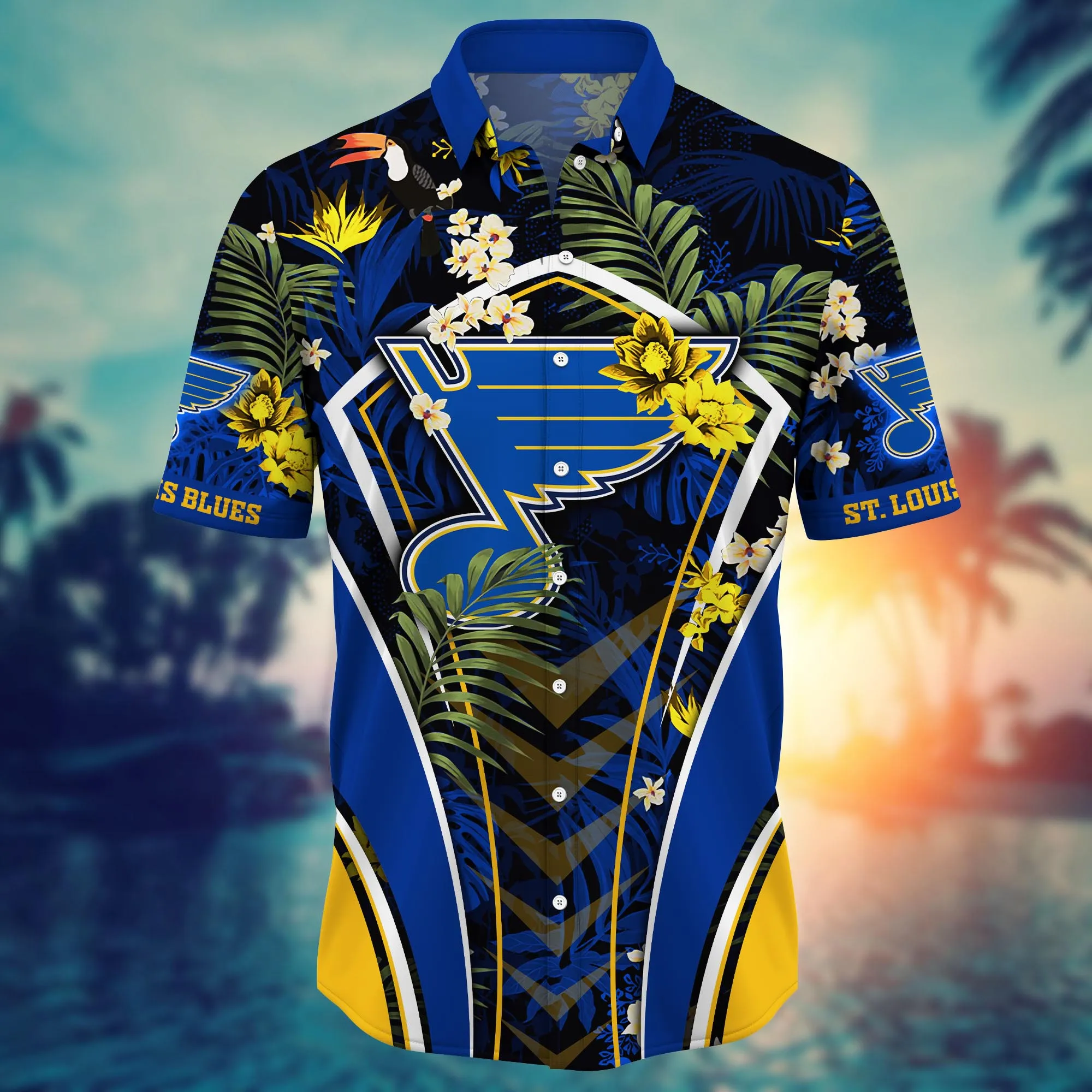 St. Louis Blues NHL Hawaiian Shirt Evening Strolls Aloha Shirt