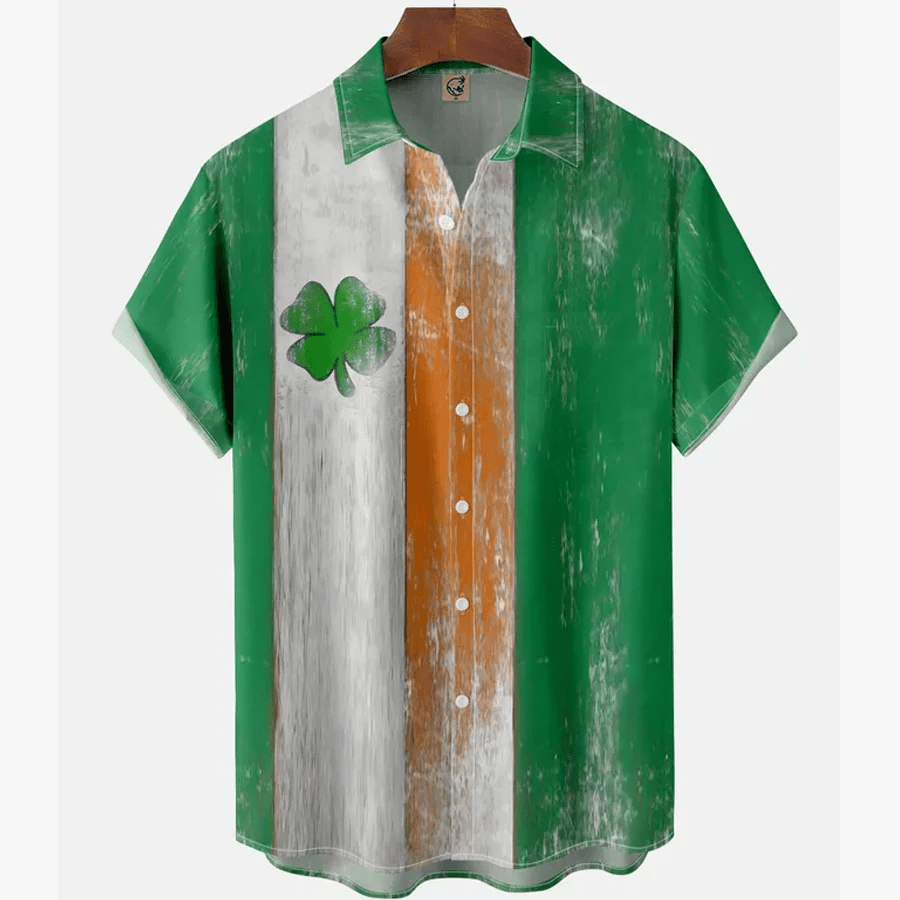 St. Patrick’s Day Shamrock Gradient Trendy Hawaiian Shirt, Trendy Hawaiian Shirt For Men And Women