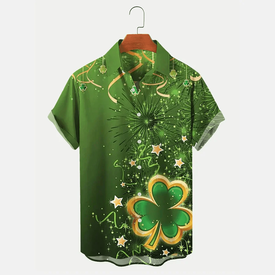 St. Patrick’s Day Shamrock Trendy Hawaiian Shirt, St. Patrick’s Day Hawaii Shirt For Men And Women