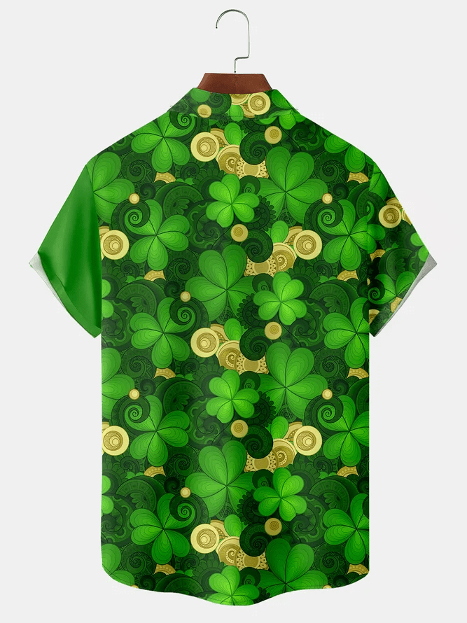 St. Patrick’s Day Shamrocks Trendy Hawaiian Shirt