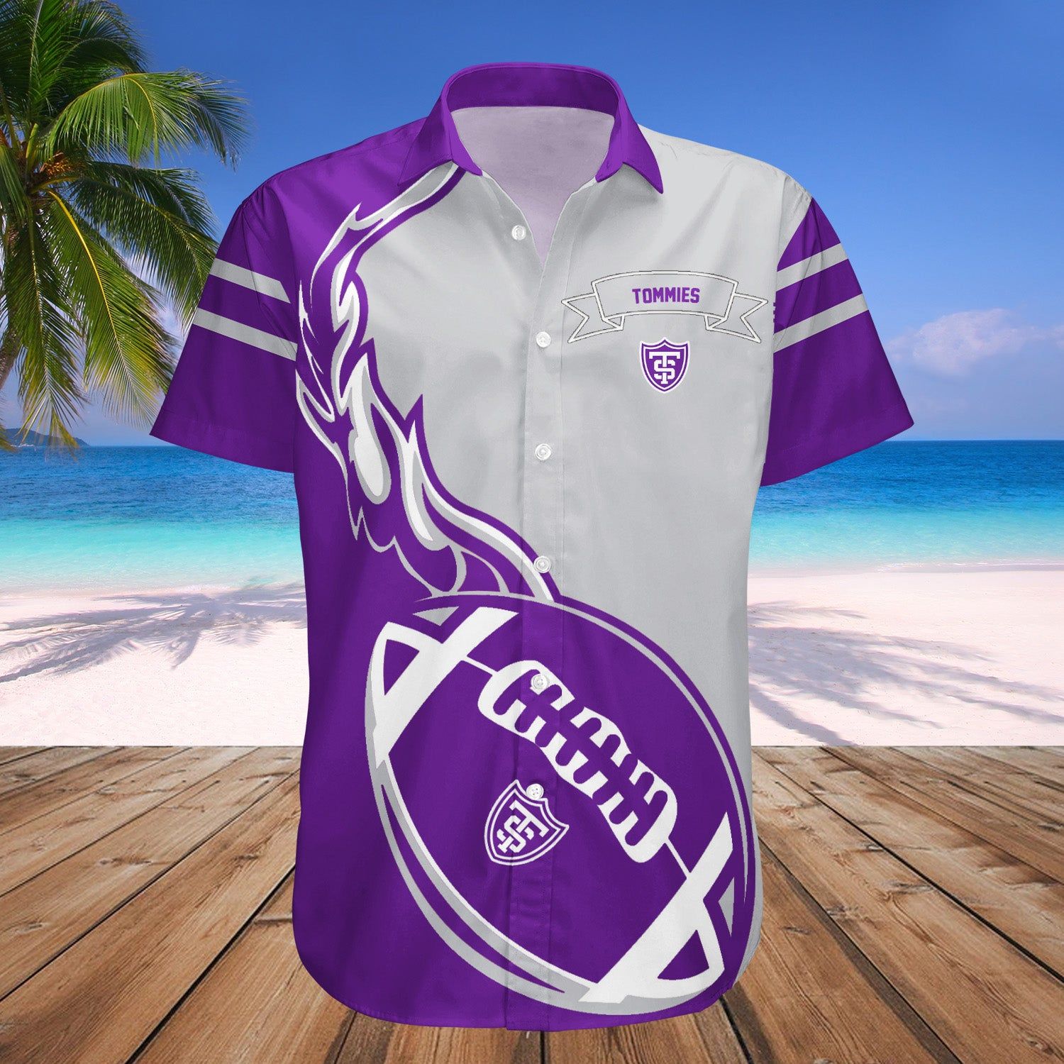 St. Thomas Tommies Hawaii Shirt Flame Ball – NCAA