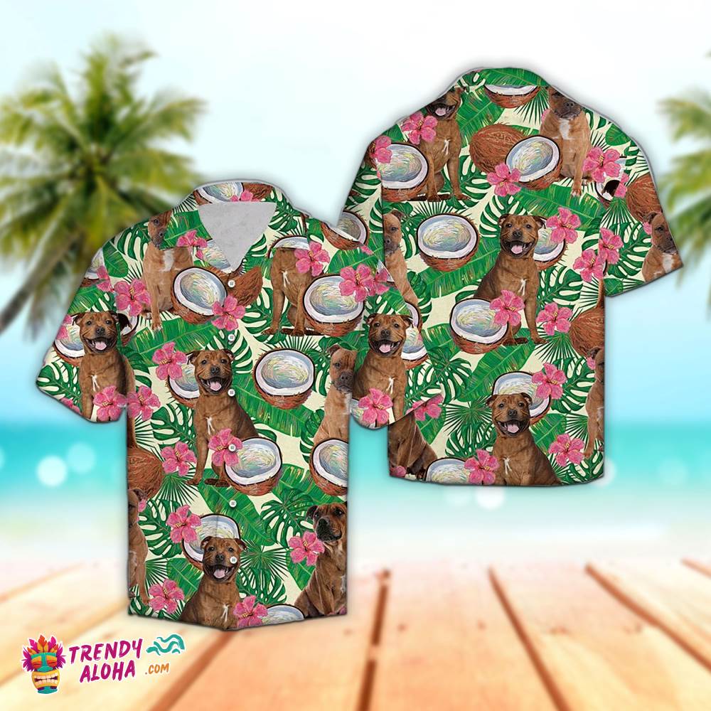 Staffordshire Hawaiian Shirt Tropical Coconut, Aloha Hawaiian Shirts