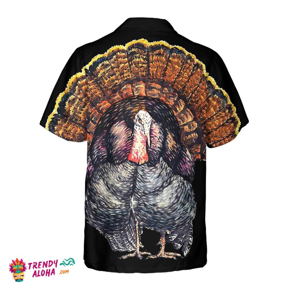 Standing Black Turkey Hawaiian Shirt, Thanksgiving Gobble Shirt, Gift For Thanksgiving Day