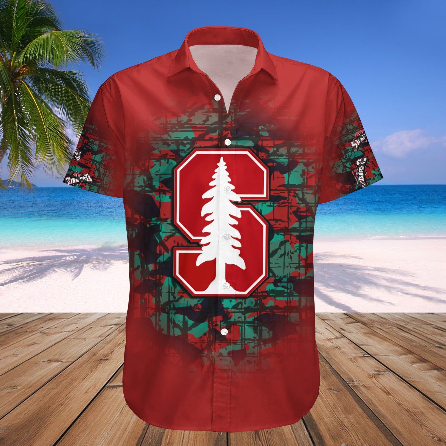 Stanford Cardinal Hawaii Shirt Camouflage Vintage – NCAA