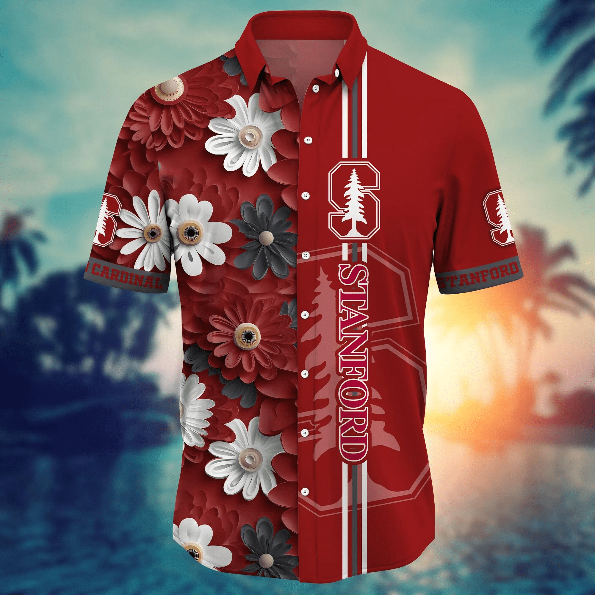 Stanford Cardinal NCAA Hawaiian Shirt Golden Aloha Shirt